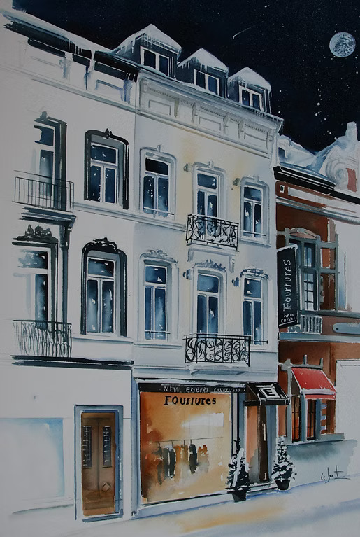 Watercolour of the New Embert façade