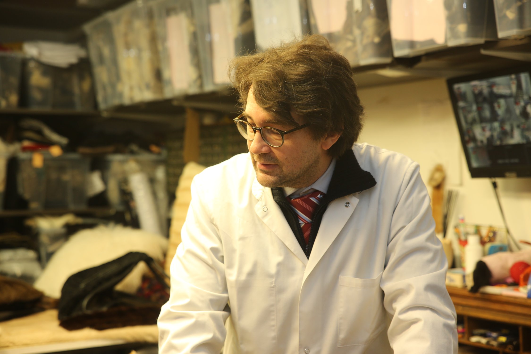 The atelier at work, in full view